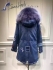 Mr&mrs Italy Women Cotton Denim Parka With Murmansky Fur